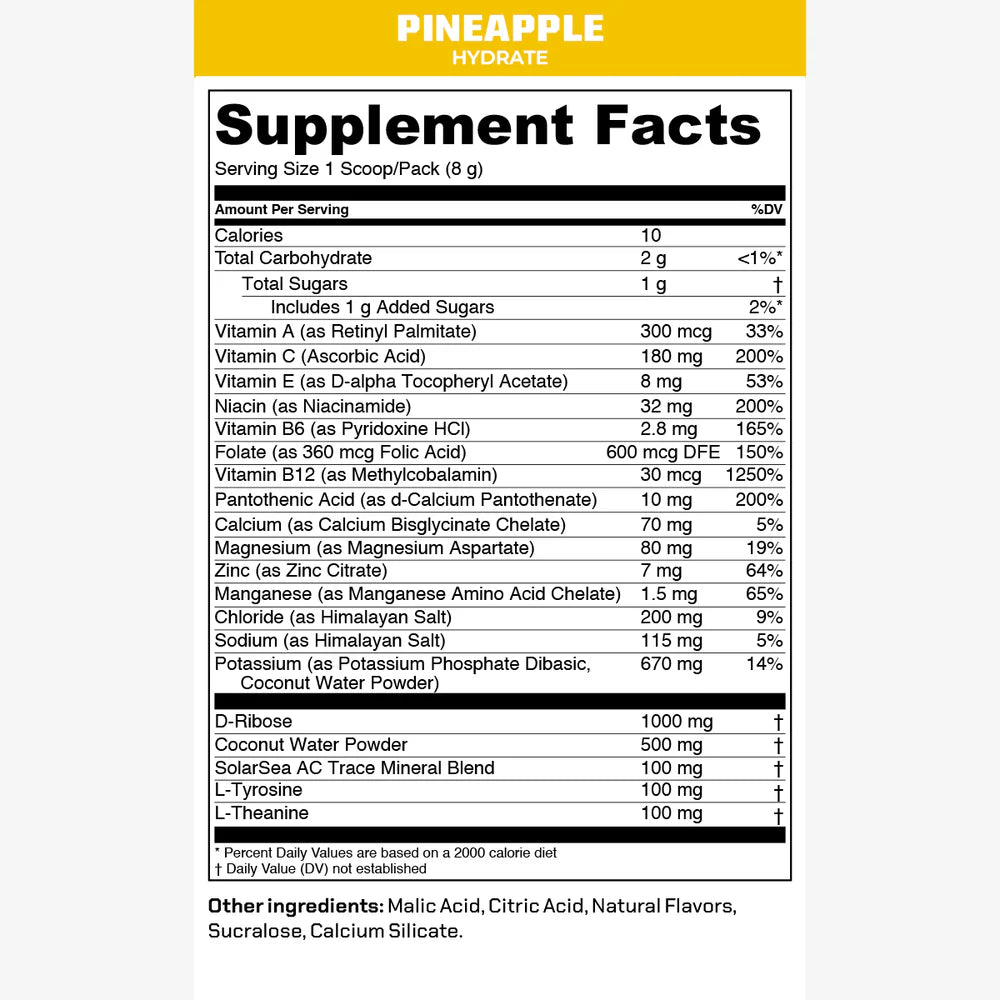 Hydrate - Pineapple - 20 Trail Packs