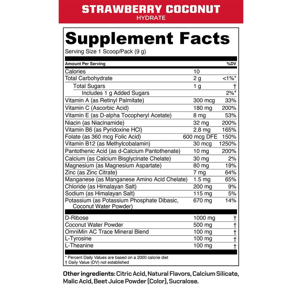 Hydrate - Strawberry Coconut - 20 Trail Packs