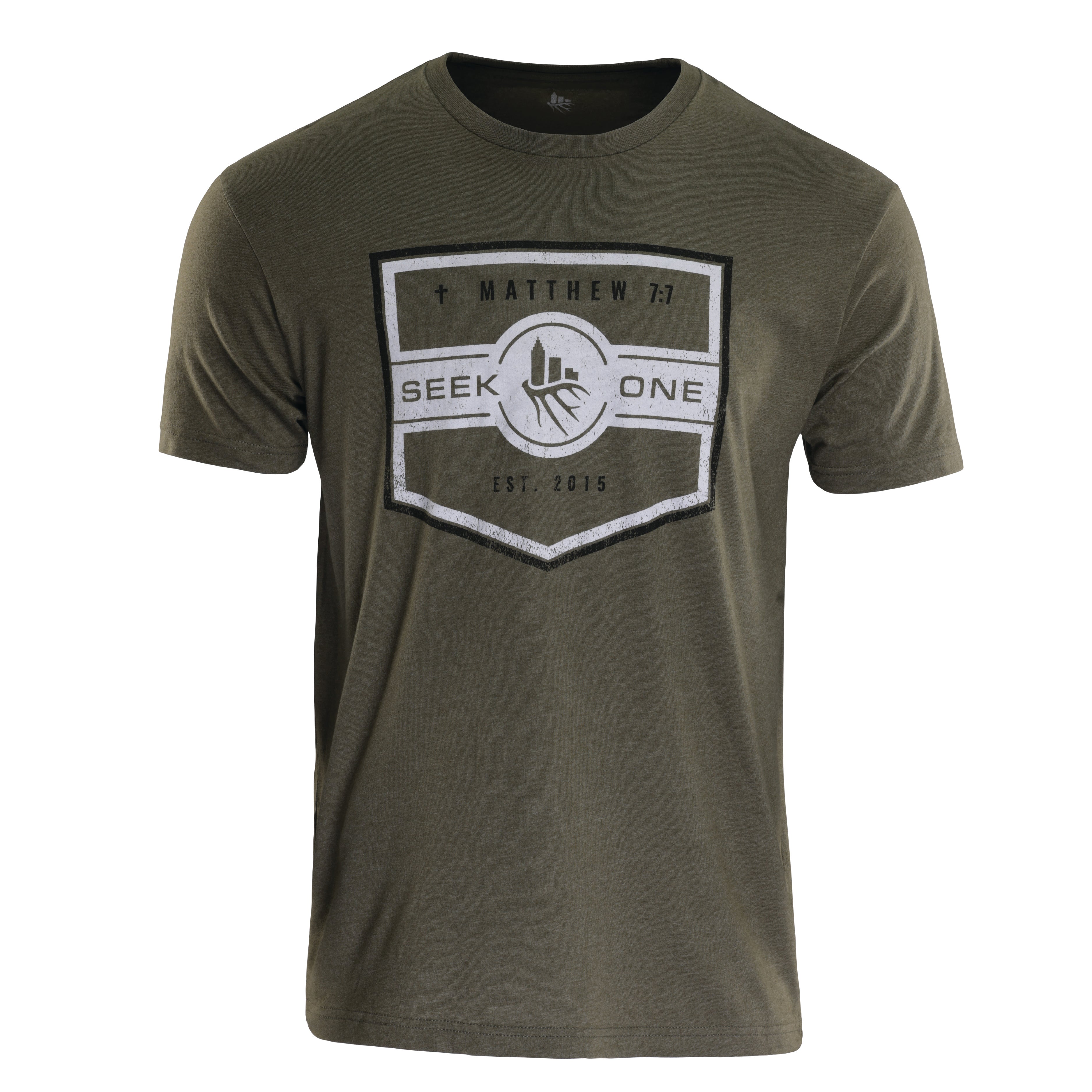 Matthew 7:7 Badge Tee