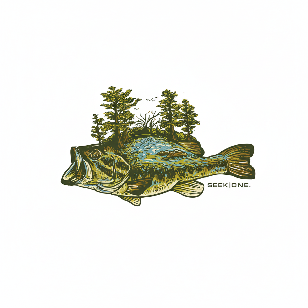 Bass Habitat Decal Sticker