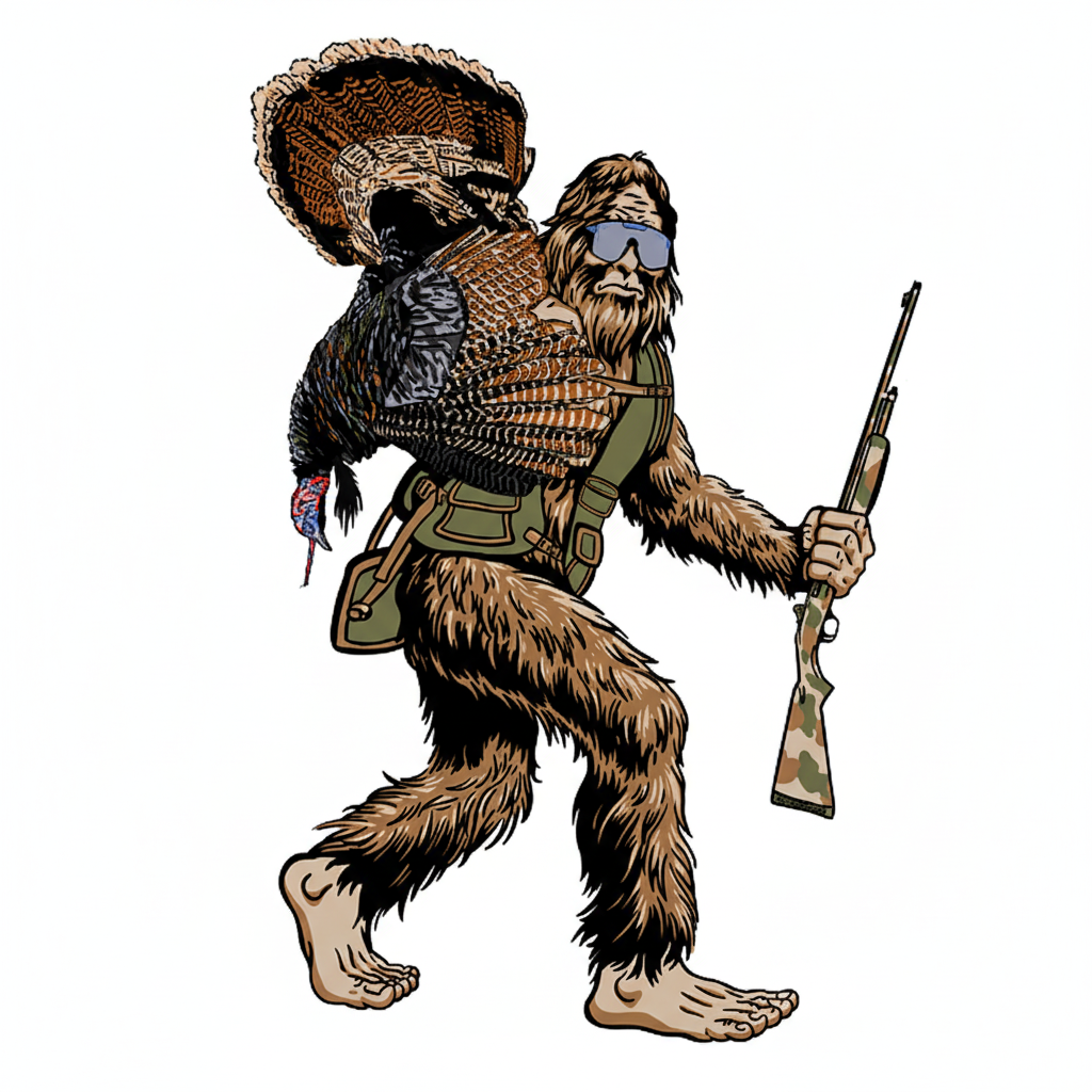 Big Foot Turkey Decal Sticker