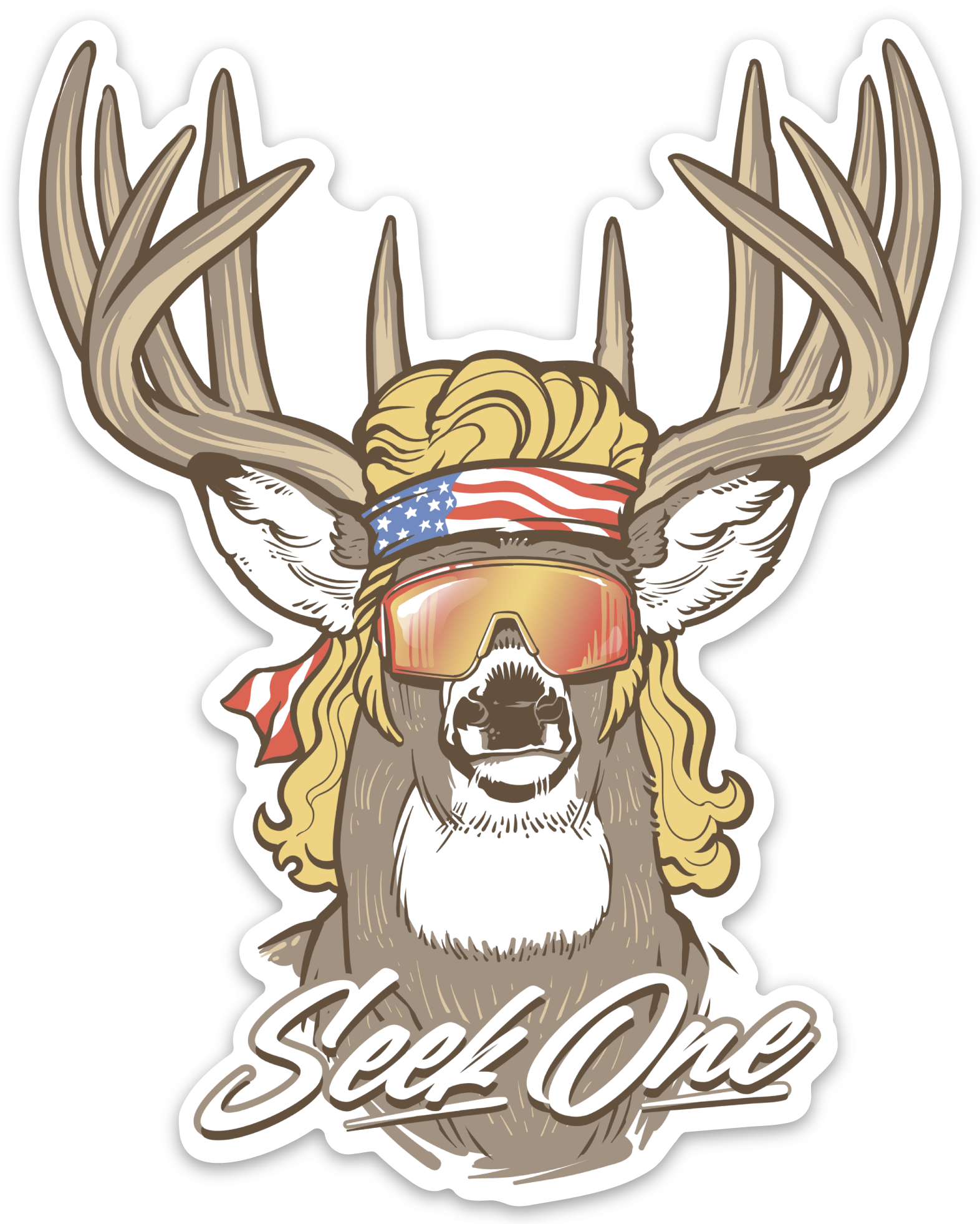 Mullet Deer Decal Sticker