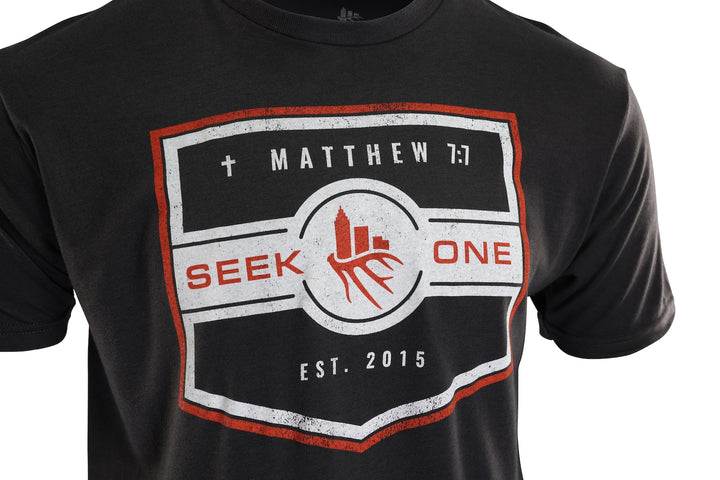 Matthew 7:7 Badge Tee