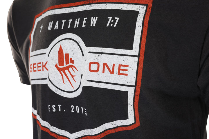 Matthew 7:7 Badge Tee