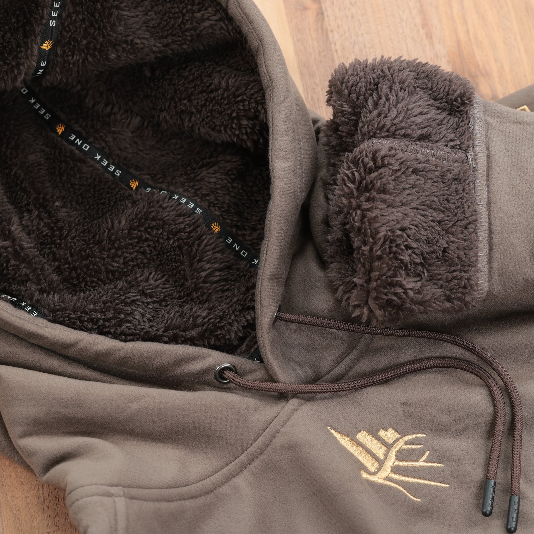 Sherpa Hoodie - Dark Earth