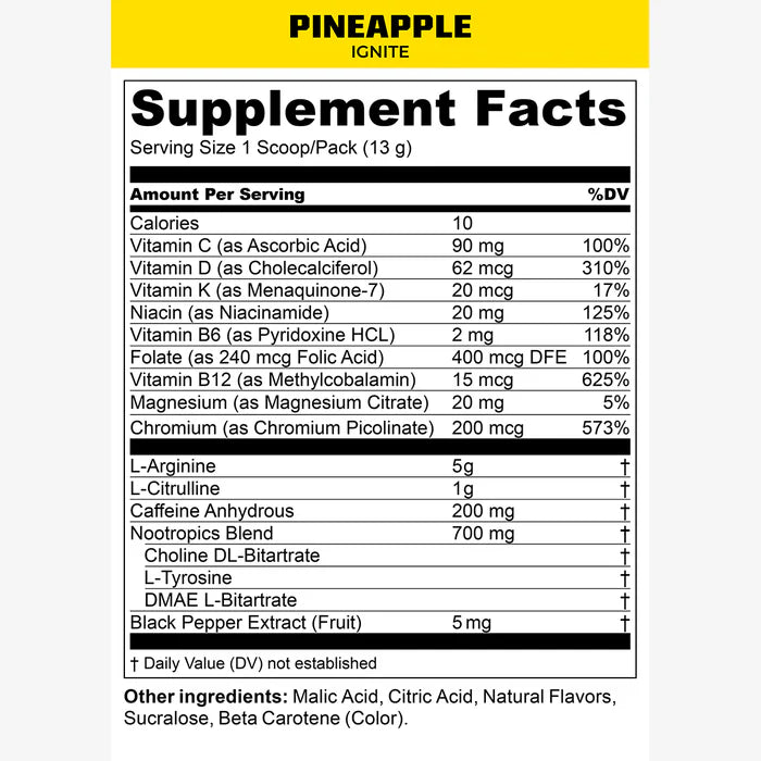 Ignite - Pineapple - 20 Trail Packs