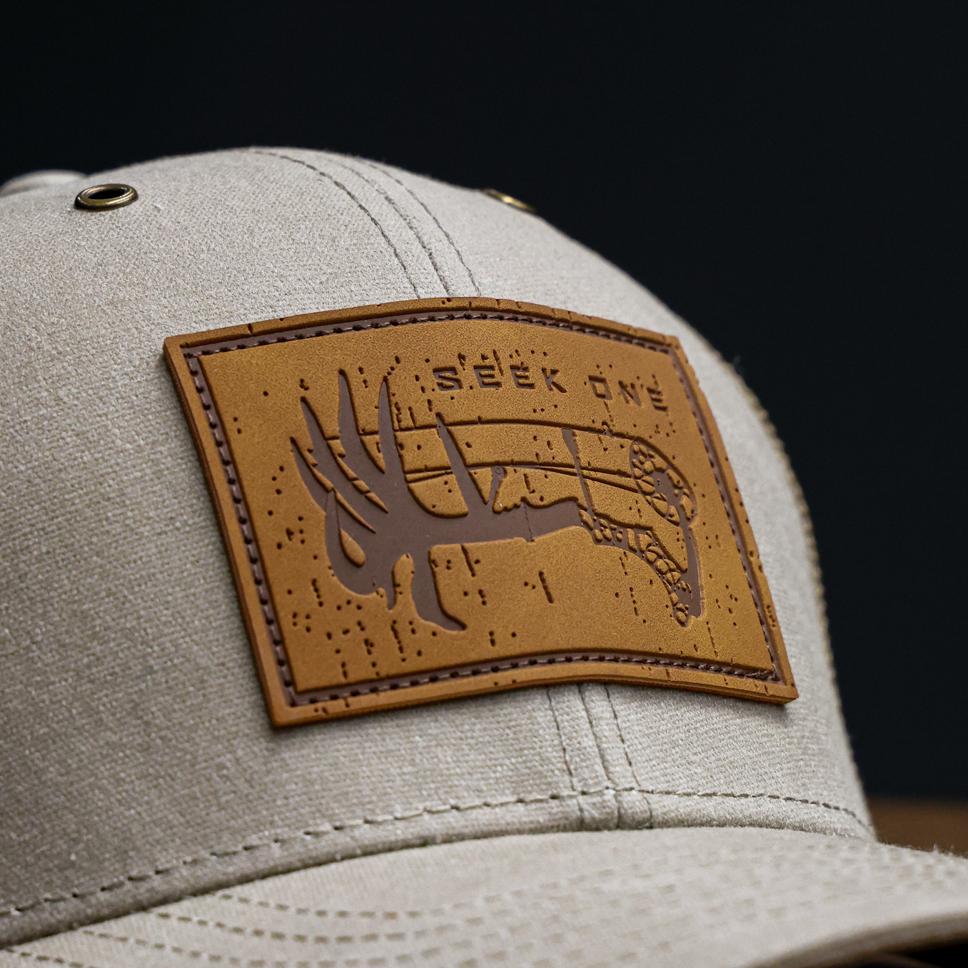 Morph Silhouette Patch Trucker Hat - Beige
