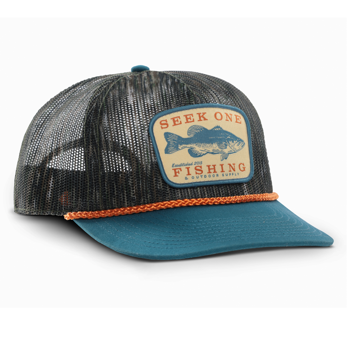 Camo Mesh Fishing Rope Hat (Realtree Original )