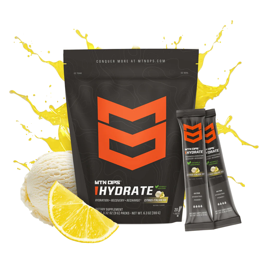 Hydrate - Citrus Italian Ice - Naturally Sweetened - 20 Trail Packs