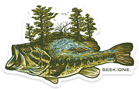 Bass Habitat Decal Sticker
