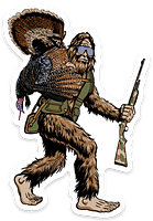 Big Foot Turkey Decal Sticker