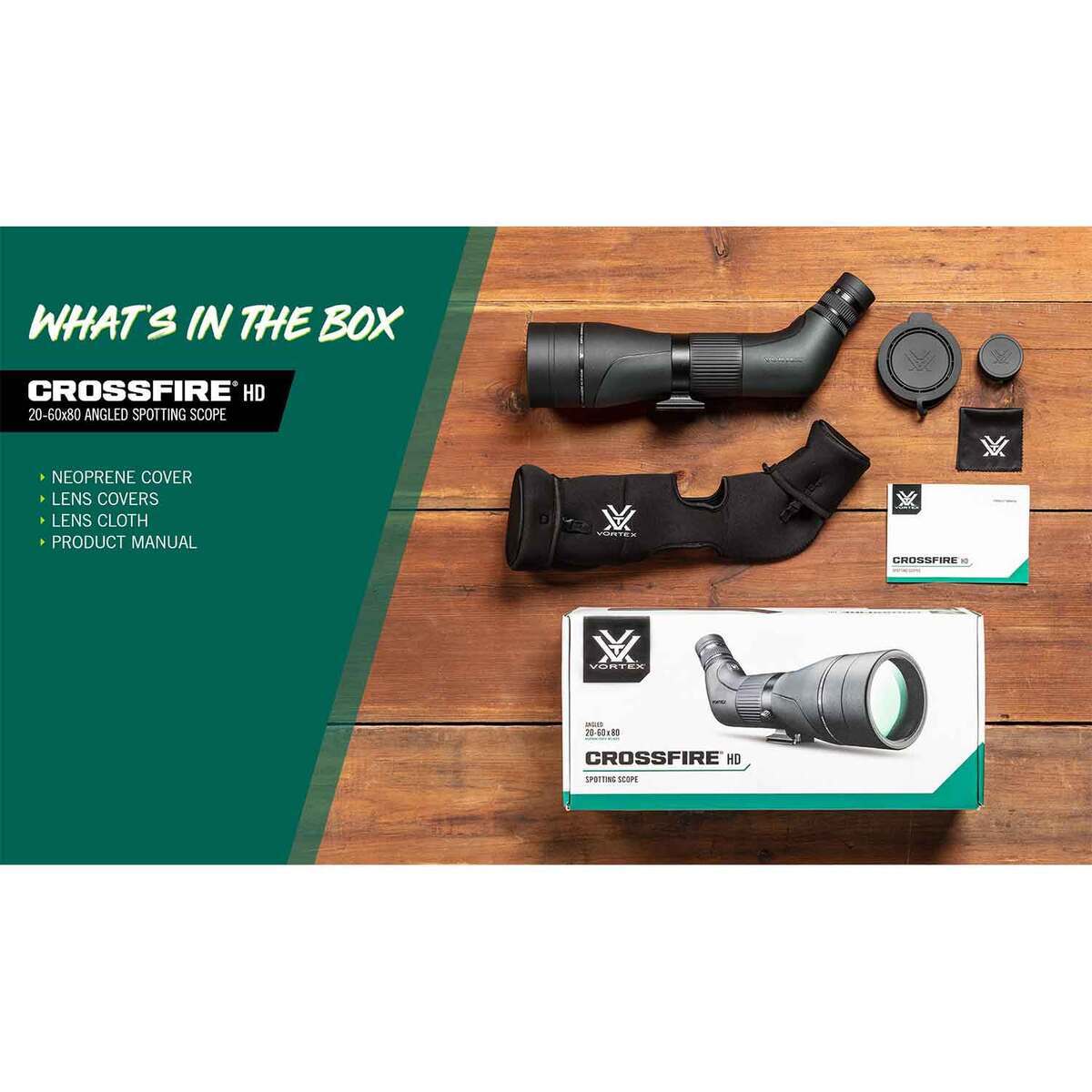 Crossfire HD 20-60x80 Spotting Scope - Angled