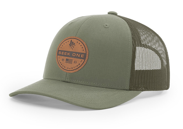 Round Leather Patch Trucker - Loden
